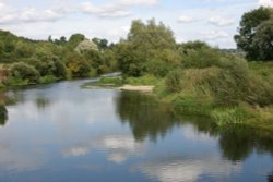 The River Stour near Eyebridge, Wimborne, Dorset Wallpaper