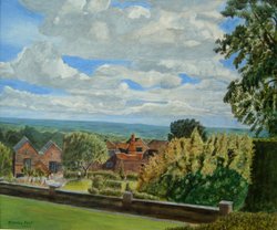 Churchill's View from Chartwell: A painting by Stanley Port. Wallpaper