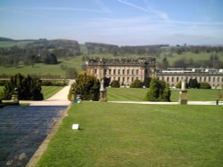 Chatsworth house - 'the cascade' Chatsworth park, Derbyshire Wallpaper