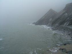 Foggy Day at Hartland Quay 
( 15/04/2007 ) Wallpaper