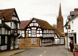 Weobley Church and Red Lion Pub, Weobley, Herefordshire