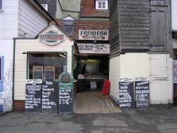 Hastings, Fish Shop, East Sussex Wallpaper