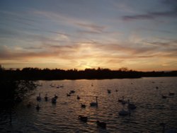 Sunset over Watermead Country Park, Leicestershire. 25th April 2007