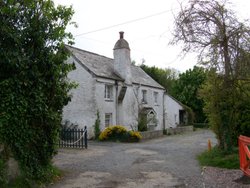 West cottage 16th century, the leat.  Stratton, Cornwall Wallpaper