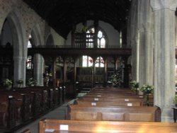 Inside St Andrews church, Stratton, Cornwall, England Wallpaper