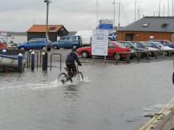 High Tide at The Hard - West Mersea, Essex Wallpaper