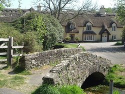 A packhorse bridge in the village of Winsford on Exmoor National Park, Somerset.