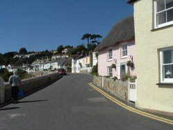 The seafront Parade in St Mawes, Cornwall. Wallpaper