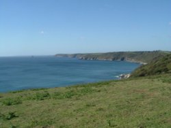 The coast near St Mawes, Cornwall. Wallpaper