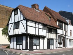 One of many old buildings in the town,opposite Brenchley gardens in Maidstone, Kent Wallpaper