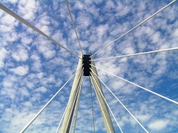 Marine Way Bridge. Southport, Lancashire July 2006. Wallpaper