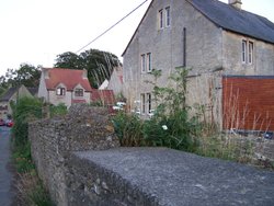 Typical cottages. Burton, Wiltshire Wallpaper