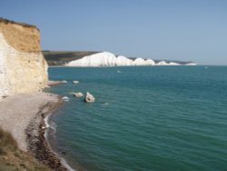 Seven Sisters on a sunny October afternoon. East Sussex Wallpaper