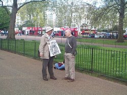 Participant at Speaker's Corner, London Wallpaper