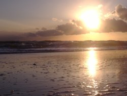 Sunset and rain clouds Walney Island, Barrow in Furness Wallpaper