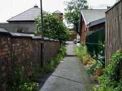 Alleway leading to waverley street, Long Eaton, Derbyshire. Wallpaper