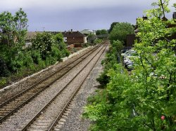 Railway goods line, Long Eaton, Derbyshire. Wallpaper