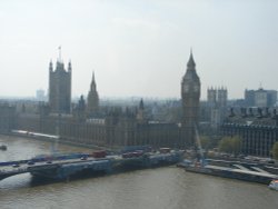 The Palace of Westminster (houses of parliament) from the London Eye Wallpaper