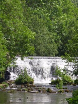 The Weir on the River Wye on Monsal Dale, Derbyshire