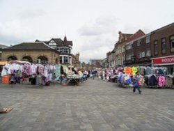 The Market Place. Pontefract, West Yorkshire Wallpaper