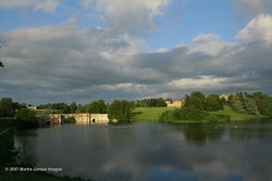 Blenheim Grand Bridge from the West across the 'King Pool' Wallpaper