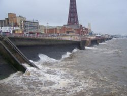 A day of Wind and Rain in Blackpool. Wallpaper