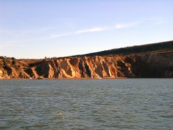 The multi coloured sands of Alum Bay, IOW Wallpaper