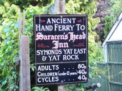 Symonds Yat ferry sign, Herefordshire Wallpaper