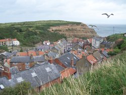 Rooftops of Staithes, in North Yorkshire Wallpaper