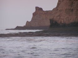 Choppy sea at Staithes in North Yorkshire Wallpaper