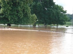 Floods at local cricket ground, Newnham Bridge, Worcestershire Wallpaper