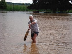 Floods at local cricket ground, Newnham Bridge, Worcestershire Wallpaper