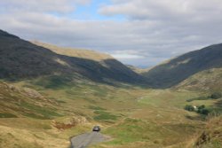 View of the Hardknott Pass in Cumbria