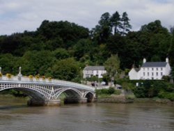 Chepstow bridge in Monmouthshire, Wales Wallpaper