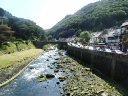 River view, Lynmouth, Devon Wallpaper