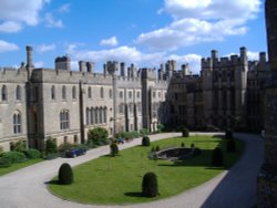 The Keep walkway view, Arundel Castle, Arundel, West Sussex Wallpaper