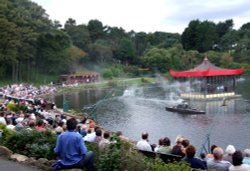 Naval Warfare, at Peasholm Park. Wallpaper