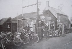 Motorcycle shop, Herne Rd. 1938, Ramsey St Mary's, Cambridgeshire Wallpaper