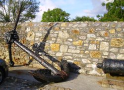 Anchor in in Charlestown, Cornwall Wallpaper