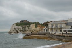 Freshwater Cliffs and hotel. Wallpaper