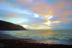 Sunset On Clarach Bay