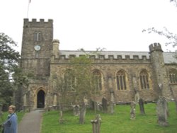 Village church. Dulverton, Somerset Wallpaper