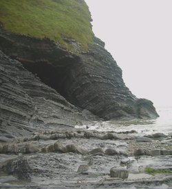 Cave Entrance On Clarach Bay