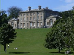 Cusworth Hall from the lake, Doncaster, South Yorkshire Wallpaper