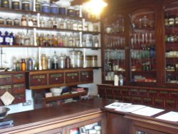 Chemist's shop at Ryedale Folk Museum, Hutton-le-Hole, North Yorkshire Wallpaper