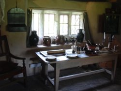 Cottage interior at Ryedale Folk Museum, Hutton-le-Hole, North Yorkshire Wallpaper