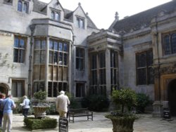 Deene Park courtyard, Corby, Northamptonshire Wallpaper