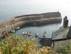 Harbour view, Clovelly, Devon Wallpaper