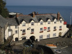 Hotel in Clovelly harbour, Devon Wallpaper