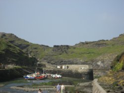 Harbour view at Boscastle, Cornwall Wallpaper